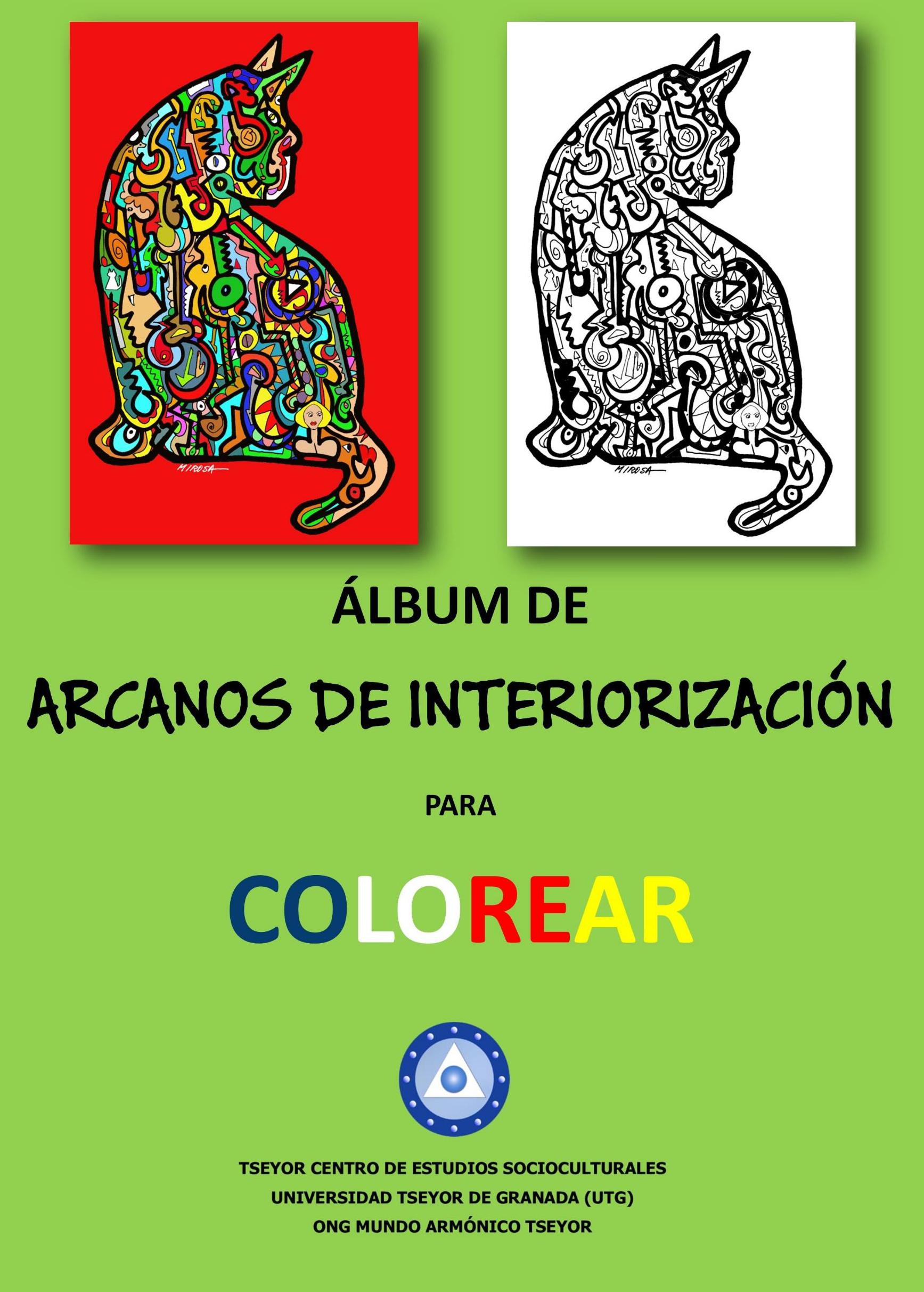 Álbum de arcanos de interiorización para colorear